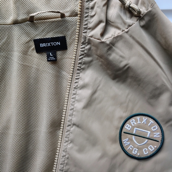 Brixton Men's Claxton Crest Full Zip,Water Resistant,Hooded,Windbreaker Jacket L - Picture 10 of 14